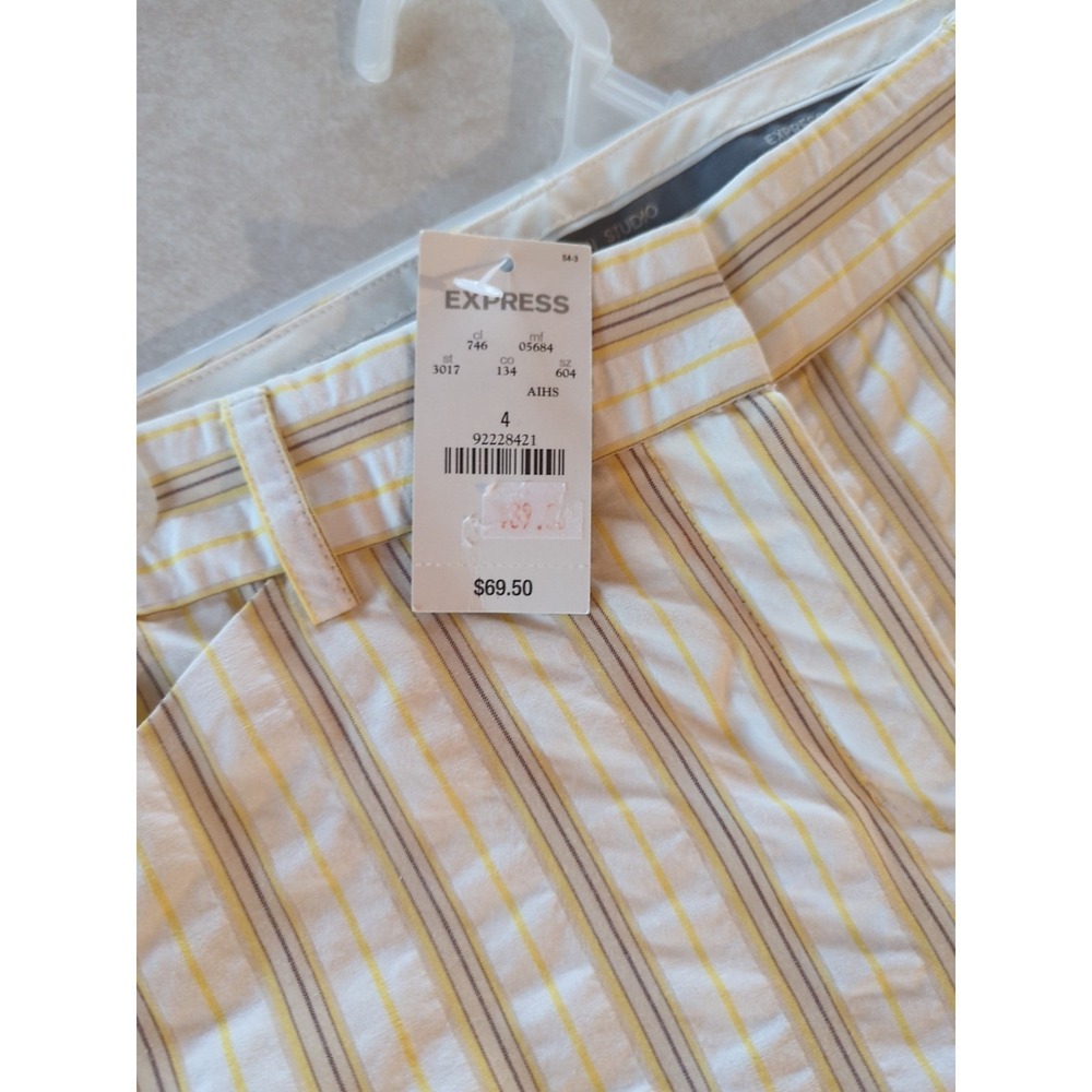 New Express Women's Suit - Blazer and Pants Set Size 4 Pinstripe Cream READ! - Picture 10 of 13